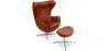 Fotel z podnóżkiem - Egg Design - Tapicerowany w Leatherette - Brave image 9