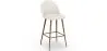 Stołek tapicerowany tkaniną Bouclé - Skandynawski Design - Evelyne image 9
