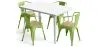 Zestaw stół i 4 krzesła z podłokietnikami Design przemysłowy - New Edition - Bistrot Stylix image 9