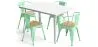 Zestaw stół i 4 krzesła z podłokietnikami Design przemysłowy - New Edition - Bistrot Stylix image 9