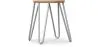 Stołek typu hairpin - 42cm - Jasne drewno i metal image 9