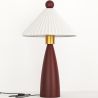 Lampa stołowa z drewnianą podstawą i białym cementowym kloszem - Ambiana image 9