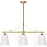 Lampa Wisząca Sufitowa z Metalu w Kolorze Postarzanego Złota z 3 Abażurami – Bubles image 9