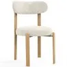 Krzesło do jadalni Chenille tapicerowane - Nogi w efekcie dębu - Ergonomiczny i nowoczesny design - Okare image 9