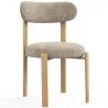 Krzesło do jadalni Chenille tapicerowane - Nogi w efekcie dębu - Ergonomiczny i nowoczesny design - Okare image 9