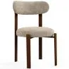 Krzesło do jadalni tapicerowane w tkaninie chenille – Nogi w ciemnym efekcie drewna – Ergonomiczny i nowoczesny design – Okare image 9