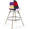 Stołek barowy – Tapicerka Patchwork – Skandynawski design i drewniane nogi – Skögur image 9