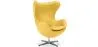 Fotel z podłokietnikami - Tapicerowany skórą patentową - Egg Design - Brave -. image 9