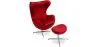 Fotel z podnóżkiem - Egg Design - Tapicerowany w Leatherette - Brave image 9