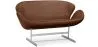 Sofa zakrzywiona - Tapicerowana w skórze - 2 miejsca siedzące - Svin image 9