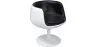 Krzesło do salonu - białe designerskie krzesło - tapicerowane skórą - Geneva image 9