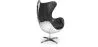 Designerski fotel z podłokietnikami - Egg Design - skóra i metal - Cocoon image 9