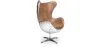 Designerski fotel z podłokietnikami - Egg Design - skóra i metal - Cocoon image 9