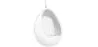 Designerski fotel wiszący Egg - tapicerowany tkaniną - Eny image 9