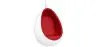 Designerski fotel wiszący Egg - tapicerowany tkaniną - Eny image 9