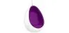 Designerski fotel wiszący Egg - tapicerowany tkaniną - Eny image 9