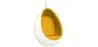 Designerski fotel wiszący Egg - tapicerowany tkaniną - Eny image 9