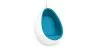 Designerski fotel wiszący Egg - tapicerowany tkaniną - Eny image 9