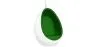 Designerski fotel wiszący Egg - tapicerowany tkaniną - Eny image 9