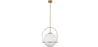 Lampa sufitowa w kształcie kuli z kryształem - lampa wisząca w kolorze złotym - Anette image 9