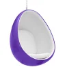 Fotel designerski z wiszącymi jajkami - tapicerowany tkaniną - Eny image 9