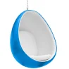Fotel designerski z wiszącymi jajkami - tapicerowany tkaniną - Eny image 9