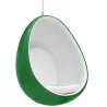 Fotel designerski z wiszącymi jajkami - tapicerowany tkaniną - Eny image 9