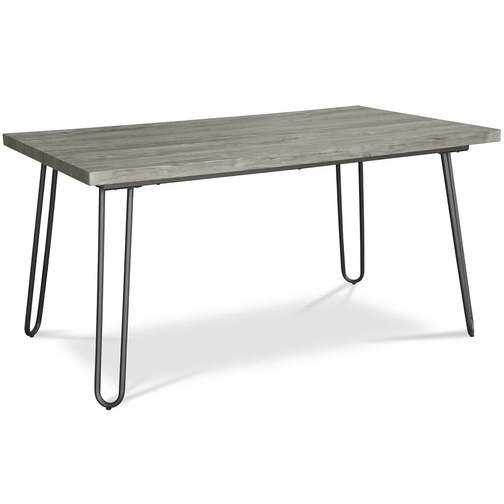 Prostokątny stół do jadalni - Industrial - Wood & Metal - 150cm - Hairpin image 8