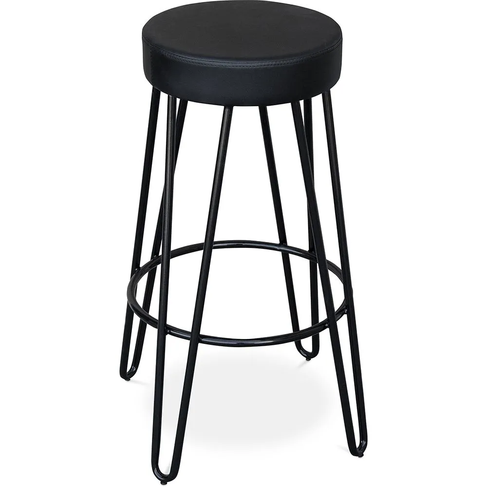 Stołek okrągły - Design przemysłowy - 80 cm - Elan image 8