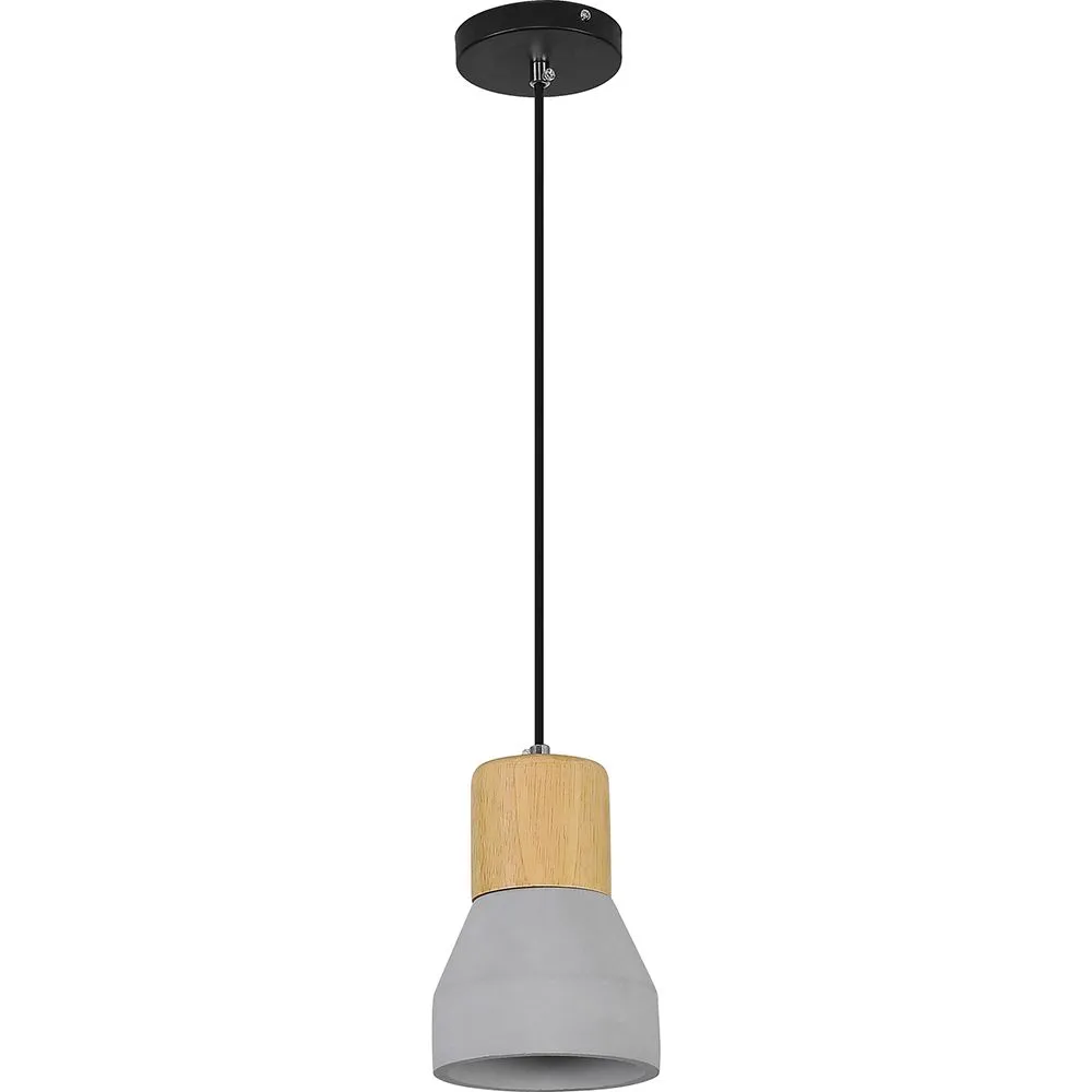 Lampa sufitowa z drewna i betonu - lampa wisząca w stylu skandynawskim - Minnie image 8