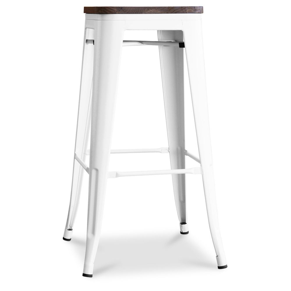 Stołek barowy Industrial Design - Wood & Steel - 76cm - Stylix image 8