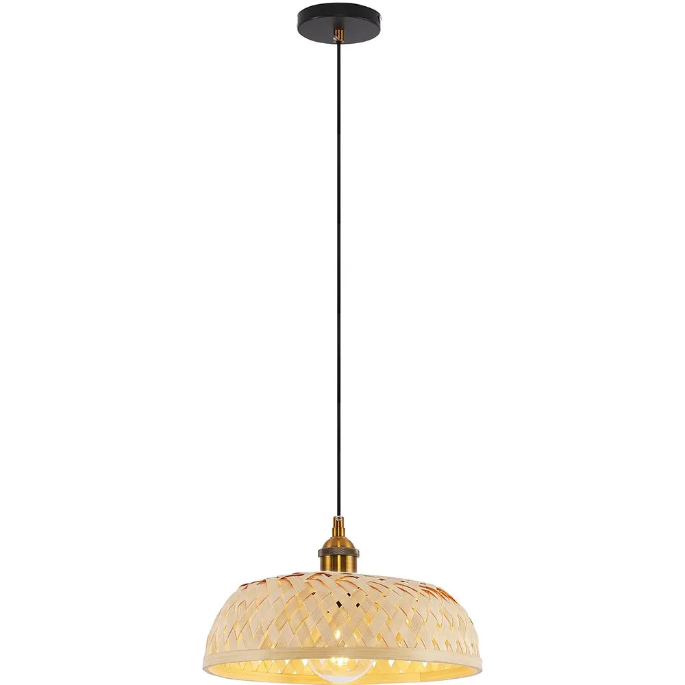 Lampa sufitowa z bambusa - lampa wisząca w stylu boho Bali - Atria image 8