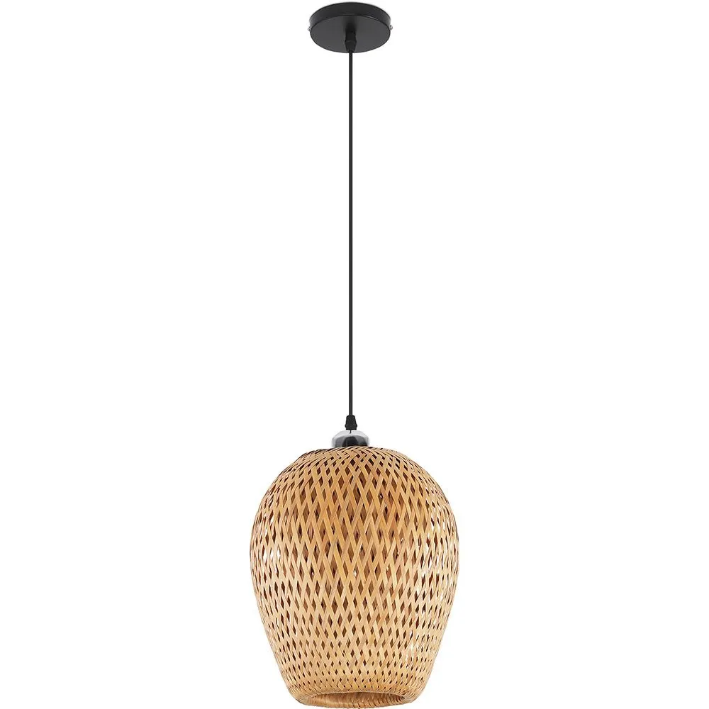 Lampa sufitowa z bambusa - Lampa wisząca w stylu boho Bali - Gina image 8