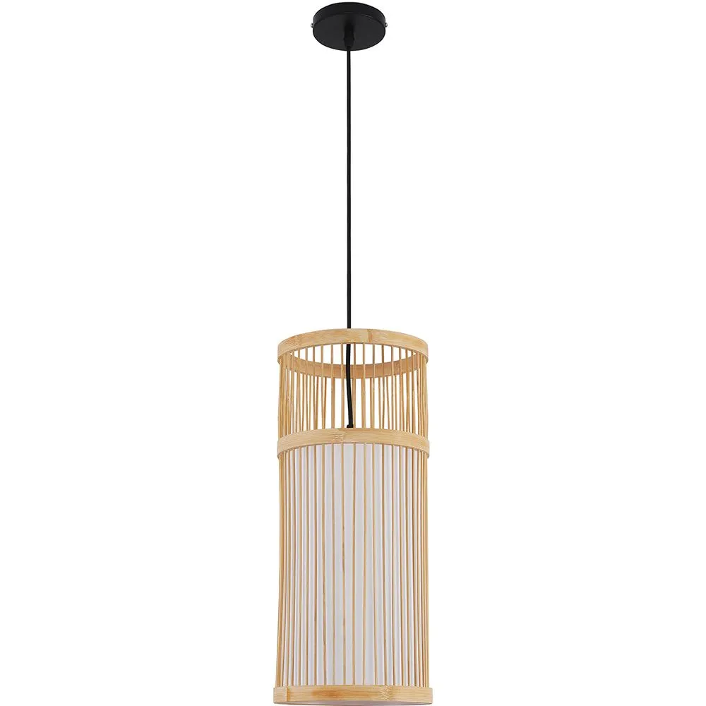 Lampa sufitowa z bambusa - Lampa wisząca w stylu boho Bali - Lawan image 8