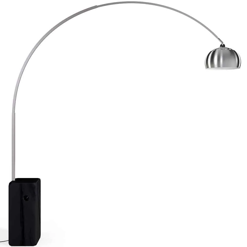 Lampa podłogowa z marmurową podstawą - Lampa do salonu - Bow image 8