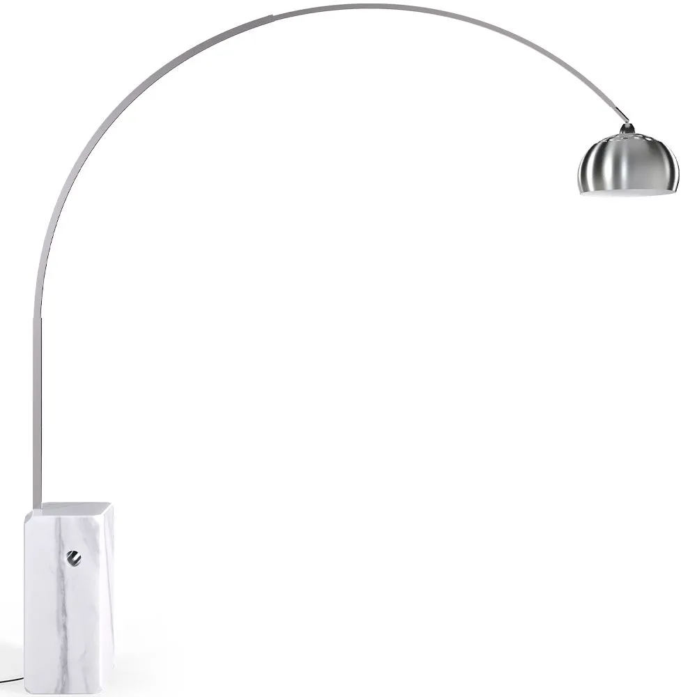 Lampa podłogowa z marmurową podstawą - Lampa do salonu - Bow image 8