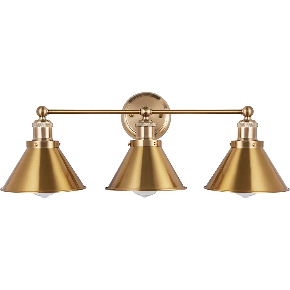 Lampa ścienna - Złota - Design Vintage - 3 reflektory - Remir image 8