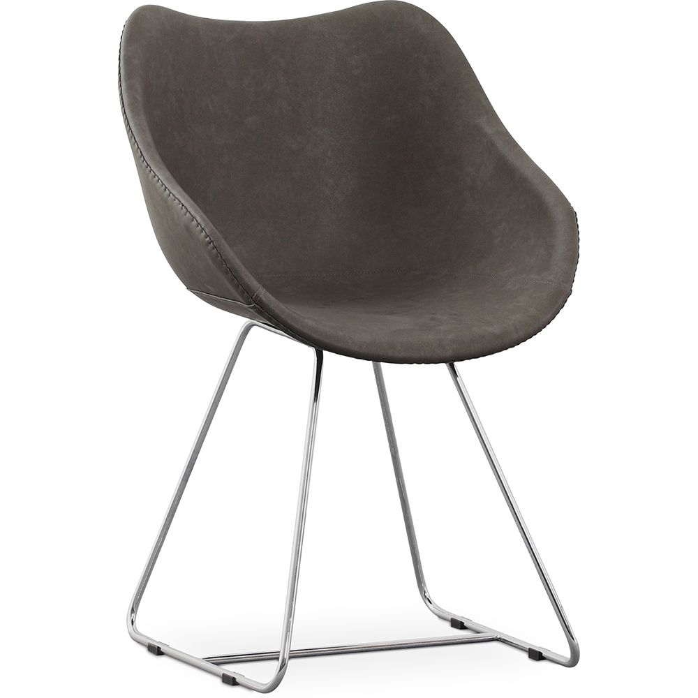 Krzesło do jadalni z podłokietnikami - Leatherette - Pú image 8