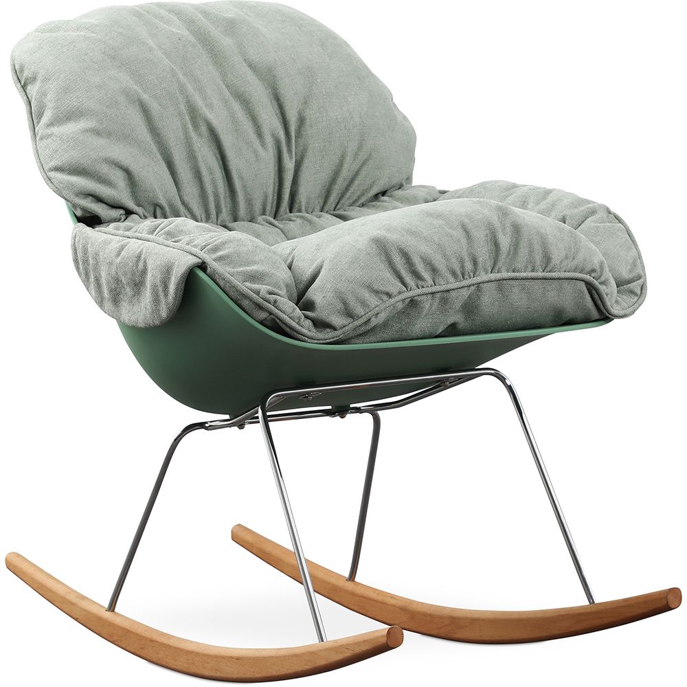 Fotel bujany tapicerowany - Skandynawski design - Ruma image 8