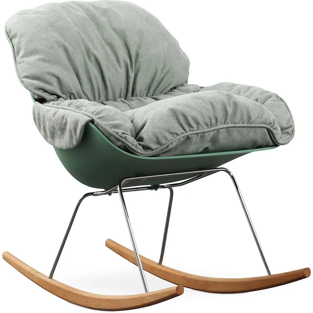Fotel bujany tapicerowany - Skandynawski design - Ruma image 8