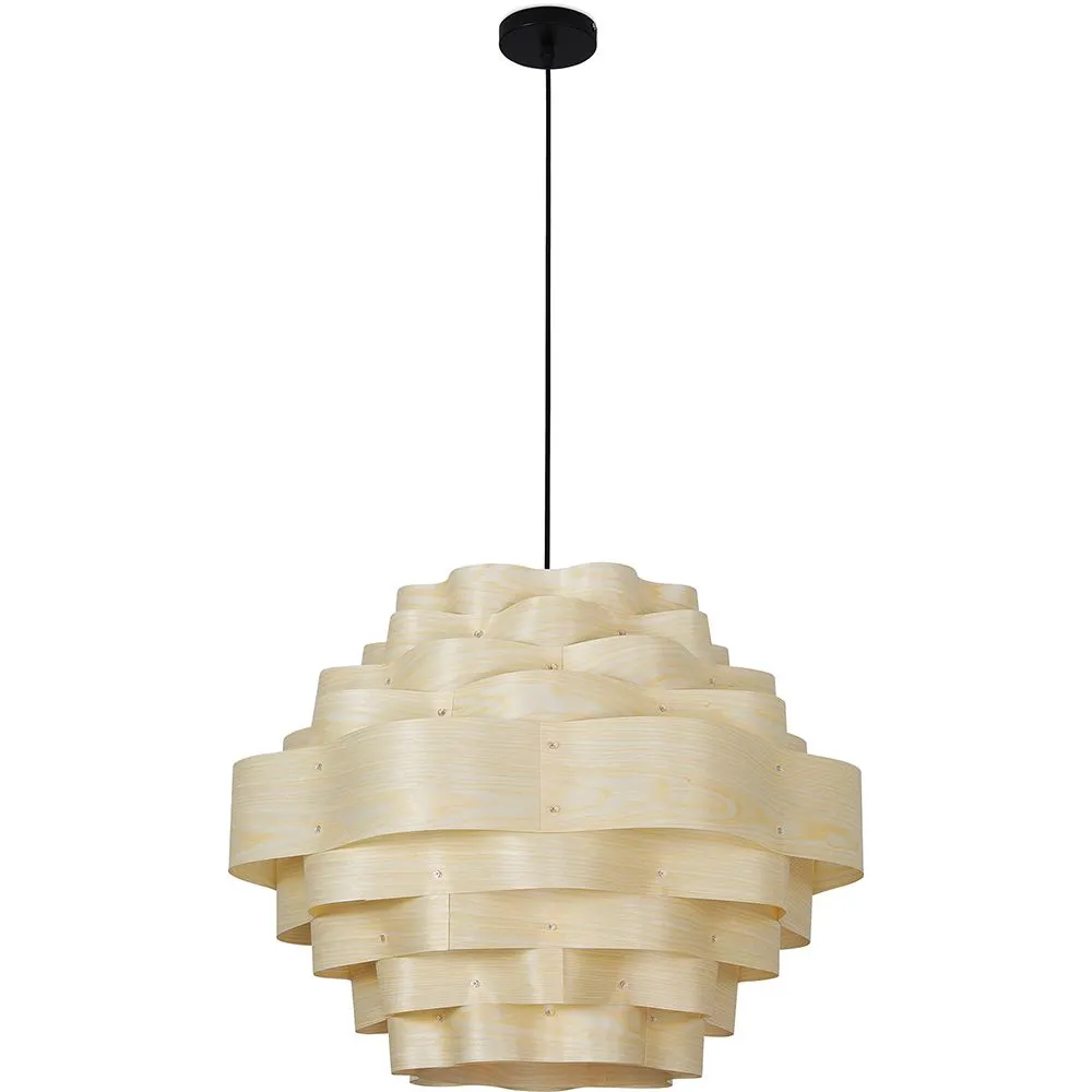 Lampa sufitowa z drewna - lampa wisząca w stylu boho Bali - Aura image 8