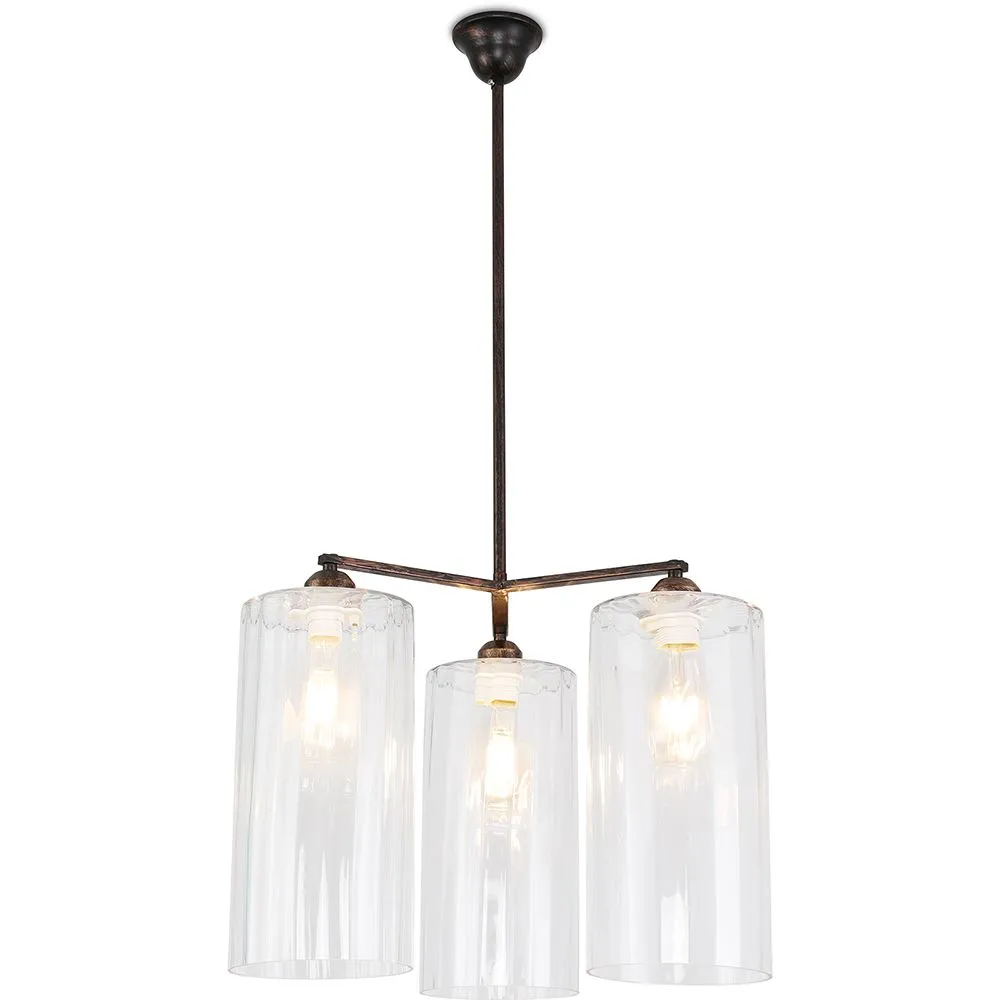 Lampa sufitowa z kryształem - Lampa wisząca - 3 ramiona - Reg image 8