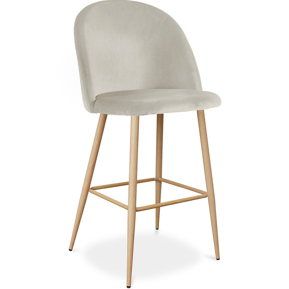 Stołek z aksamitną tapicerką - Skandynawski design - Evelyne image 8