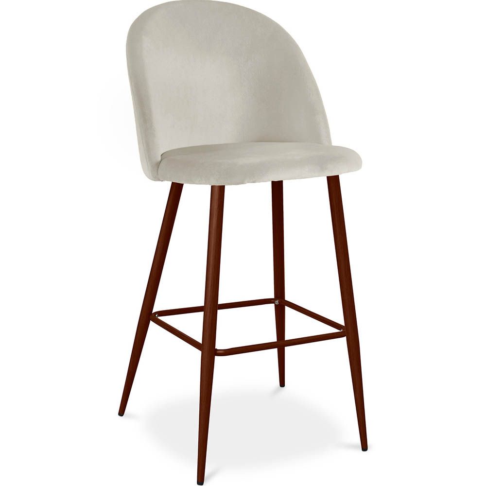 Stołek z aksamitną tapicerką - Scandinavian Design - Evelyne image 8