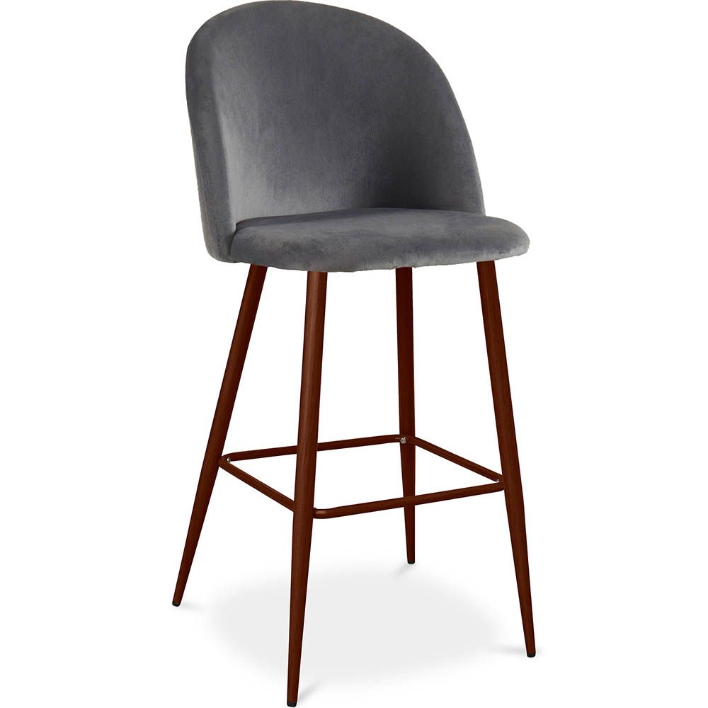 Stołek z aksamitną tapicerką - Scandinavian Design - Evelyne image 8