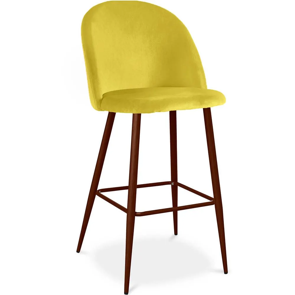 Stołek z aksamitną tapicerką - Scandinavian Design - Evelyne image 8