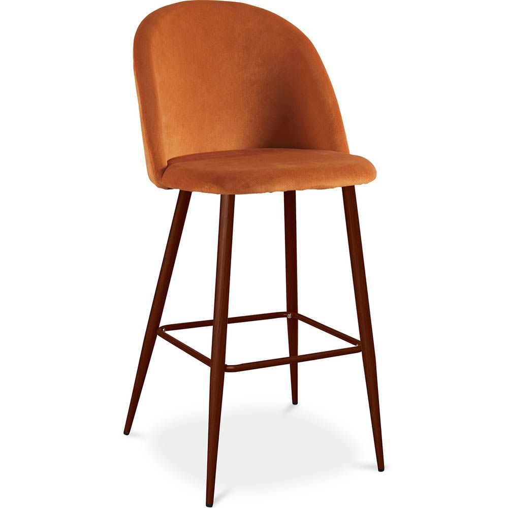 Stołek z aksamitną tapicerką - Scandinavian Design - Evelyne image 8