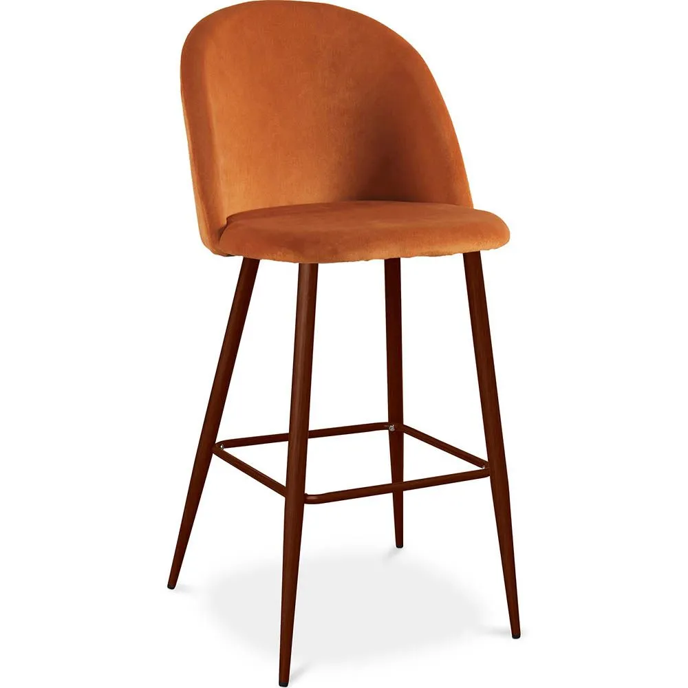 Stołek z aksamitną tapicerką - Scandinavian Design - Evelyne image 8