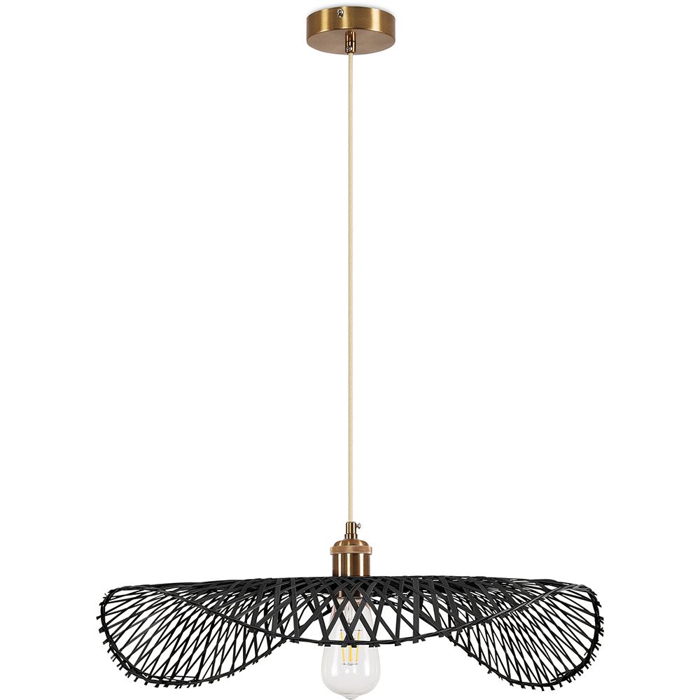 Lampa sufitowa z bambusa - lampa wisząca w stylu boho Bali - Bahati image 8