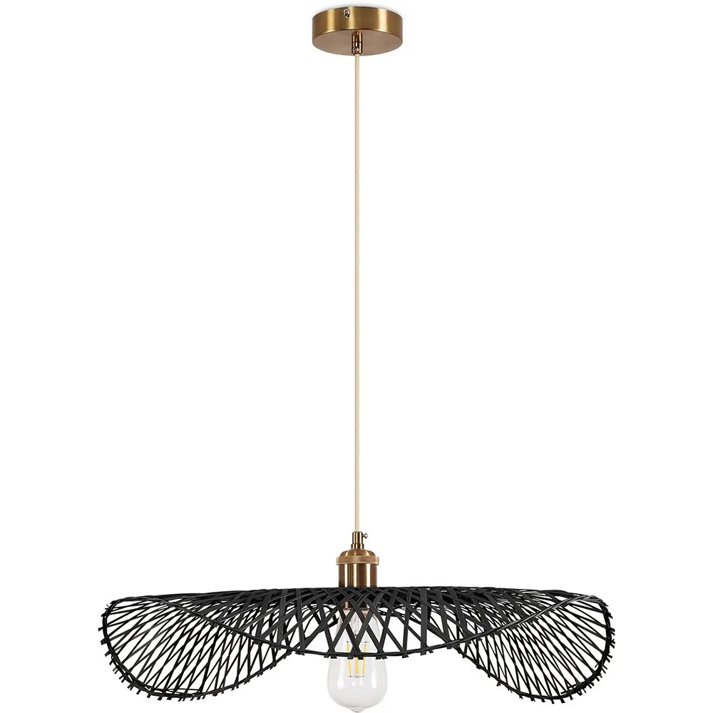 Lampa sufitowa z bambusa - lampa wisząca w stylu boho Bali - Bahati image 8